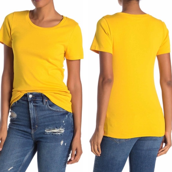 J. Crew Coral Rose Short Sleeve Crew Neck Tee-Shirt - Picture 6 of 8